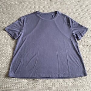 Modal Peachy Soft Aura T Shirt Short Sleeve Purple Small Oversized Boxy Fit